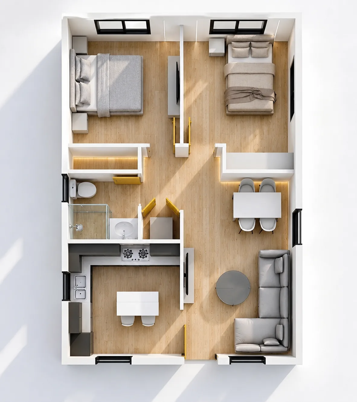 3D floor plan for Cedar-View 580.